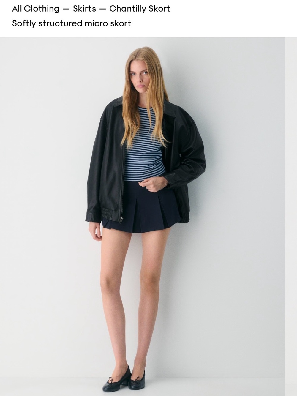 Aritzia | Sunday Best Chantilly Skort in Color Admiral
